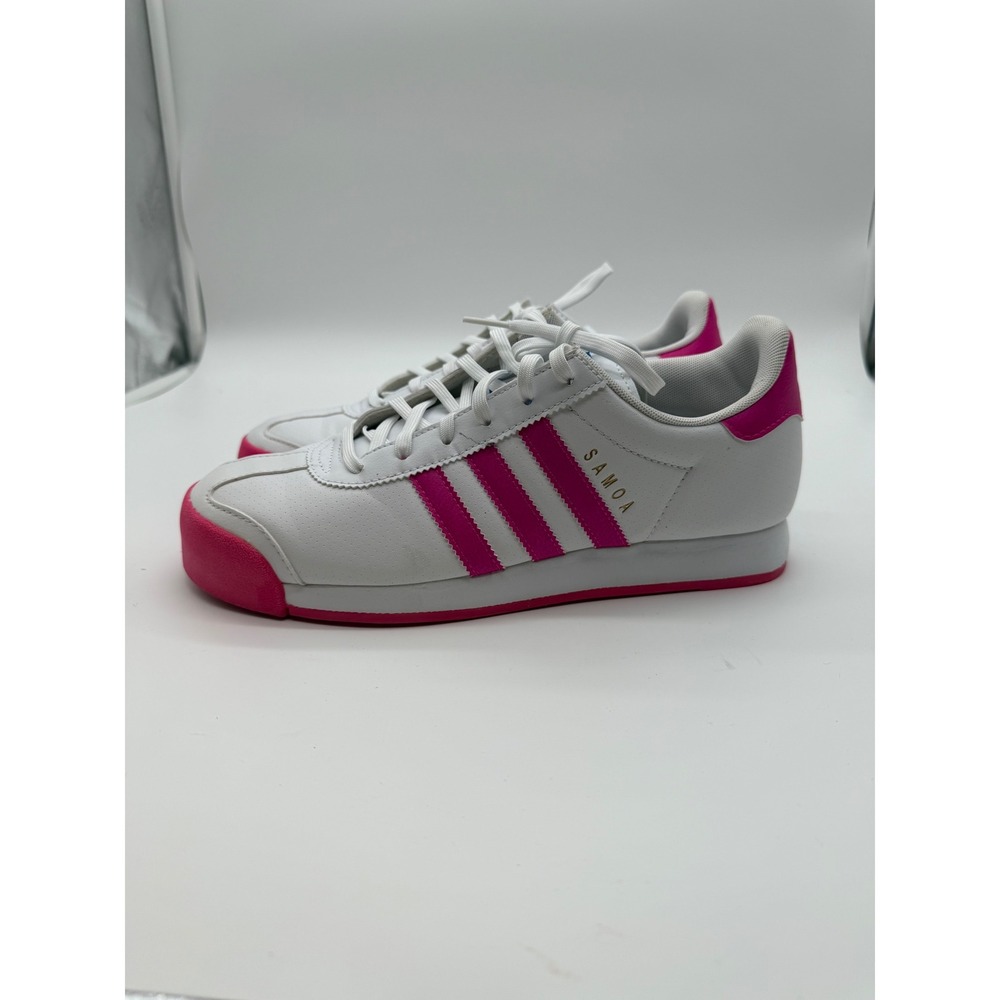 Adidas Samoa PRF J White‎ Shock Pink Sneakers B27471 Womens 7